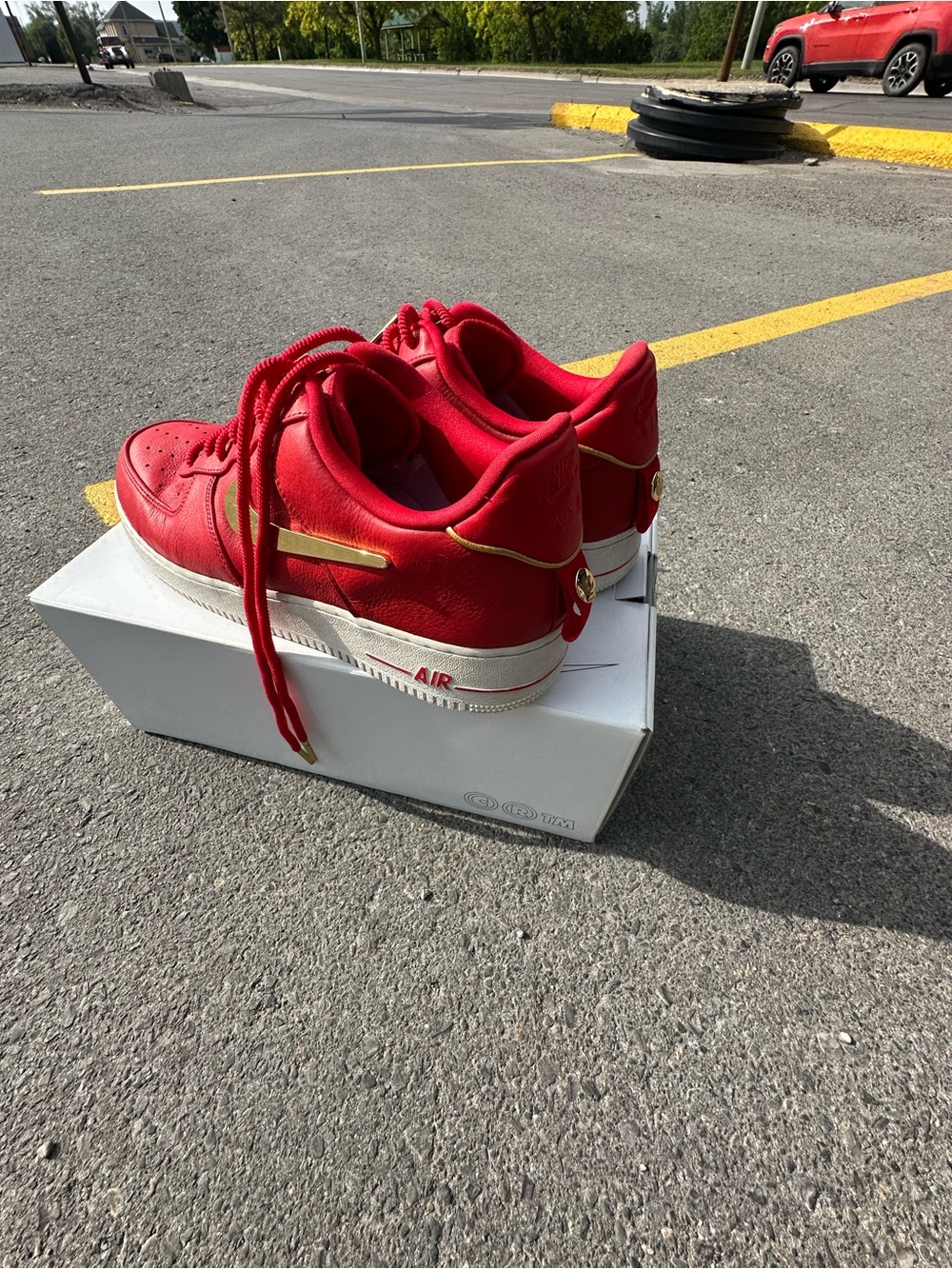 Nike Air Force 1 Low size 13 men’s - Red with Gold Accents (Men)